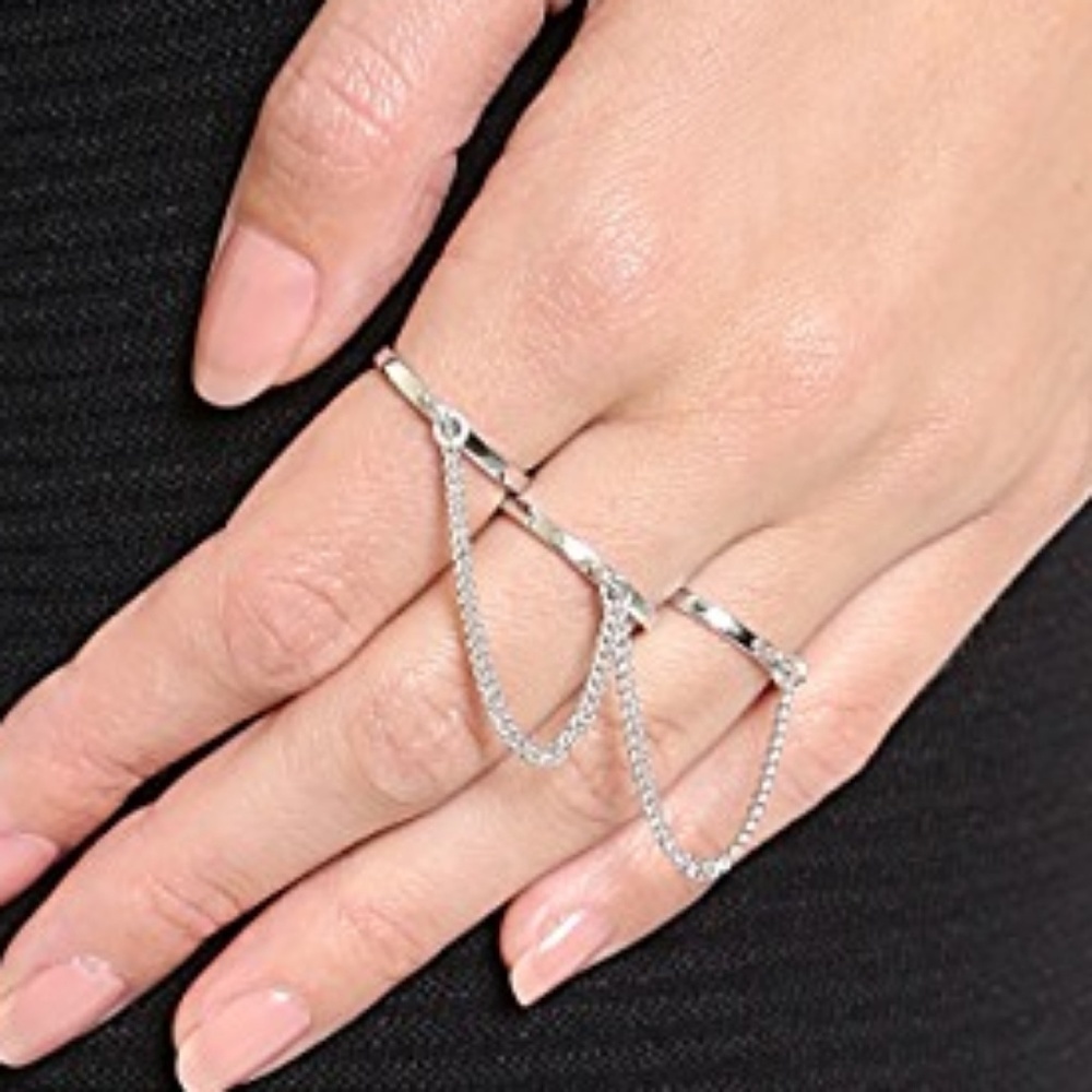 Eddie Borgo Three Finger‎ Ring Sz S/M
